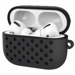 Wholesale Airpod Pro Charging Case Honeycomb Mesh Sports Cover Skin with Clip (Black Black)